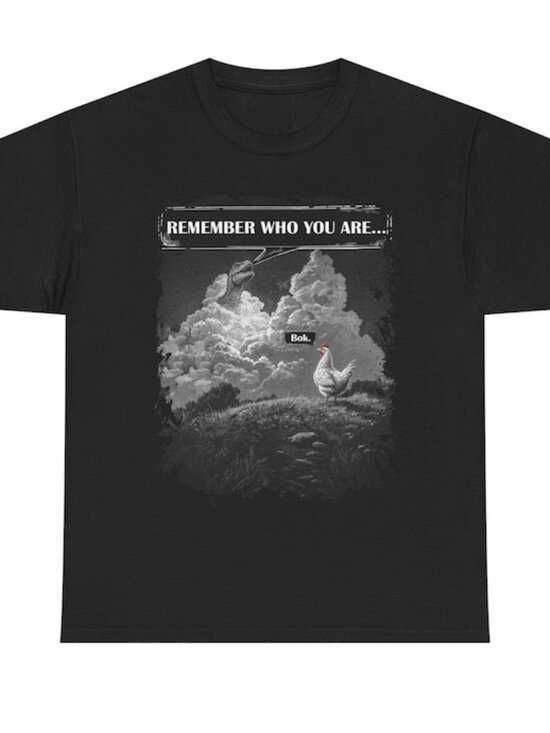 Tops - Remember Who You Are Shirt, Funny Evolution Joke Meme T-shirt